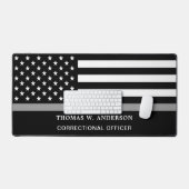 Korrektor Personalisiert dünne graue Linie Schreibtischunterlage (Tastatur & Maus)