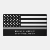 Korrektor Personalisiert dünne graue Linie Schreibtischunterlage (Vorderseite)