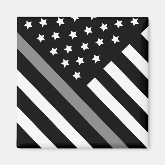 Korrektor Schwarz-Grau-Flag-Magnet Magnet (Vorne)