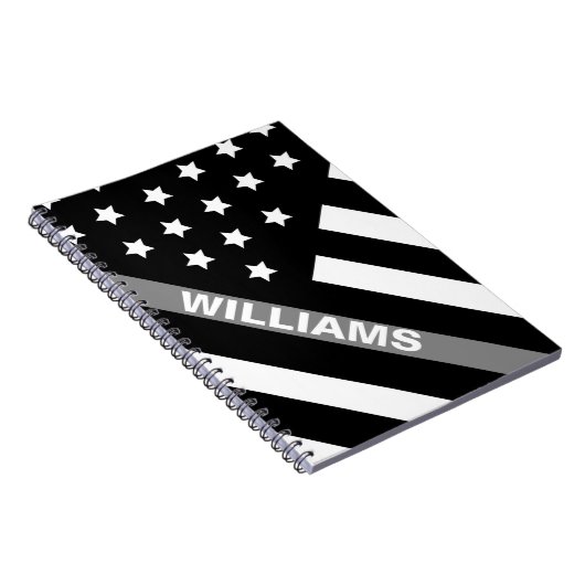 Korrektor Schwarz-Grau-Flag-Notebook Notizblock (Rechte Seite)