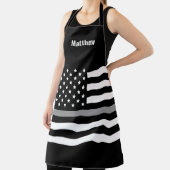 Korrektorin Thin Grey Line American Flag Schürze (InSitu)