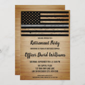 Korrektur-Beamtenruhende dünne graue Linie IV Einladung (Vorne/Hinten)