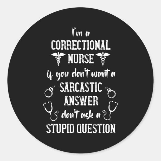 Korrektur der Krankenversicherung Runder Aufkleber (Vorderseite)