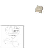 Korrektur der US-Fahne "Nurse Thin Gray Line Heart Gummistempel (Stempel)