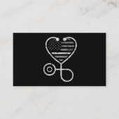 Korrektur der US-Fahne "Nurse Thin Gray Line Heart Visitenkarte (Vorderseite)