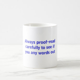Korrektur gelesene Tasse