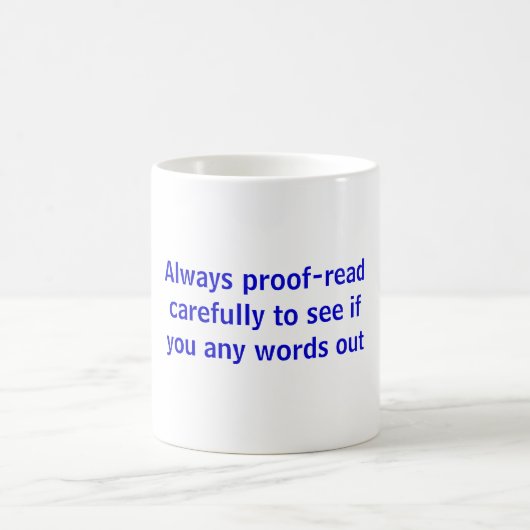 Korrektur gelesene Tasse (Mittel)