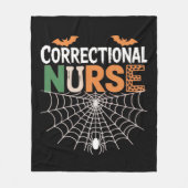 Korrektur Nurse Halloween Pumpkin Classic T-Shi Fleecedecke (Vorderseite)