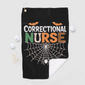 Korrektur Nurse Halloween Pumpkin Classic T-Shi Golfhandtuch (Insitu)