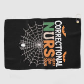 Korrektur Nurse Halloween Pumpkin Classic T-Shi Golfhandtuch (Horizontal)