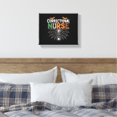 Korrektur Nurse Halloween Pumpkin Classic T-Shi Leinwanddruck (Insitu (Schlafzimmer))