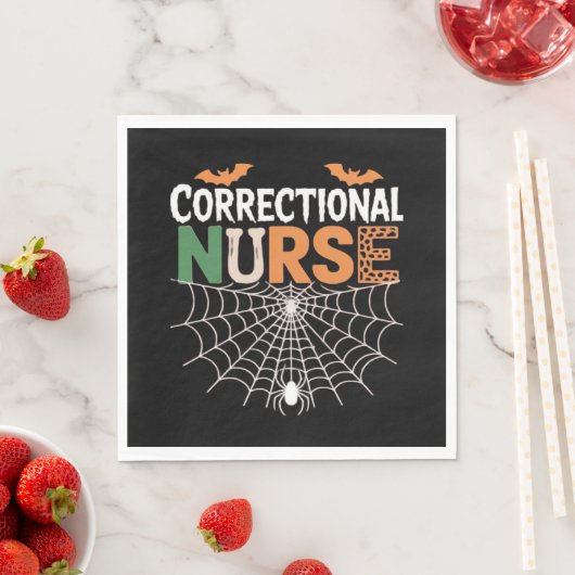 Korrektur Nurse Halloween Pumpkin Classic T-Shi Serviette (Beispiel)