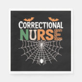 Korrektur Nurse Halloween Pumpkin Classic T-Shi Serviette (Vorderseite)