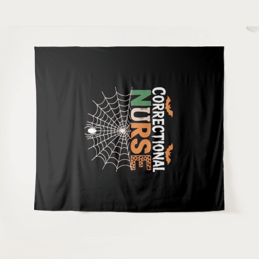 Korrektur Nurse Halloween Pumpkin Classic T-Shi Wandteppich (Vorderseite (Horizontal))