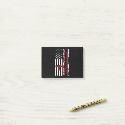 Korrektur Nurse USA Flag Nursing RN Post-it Klebezettel (Auf Schreibtisch)