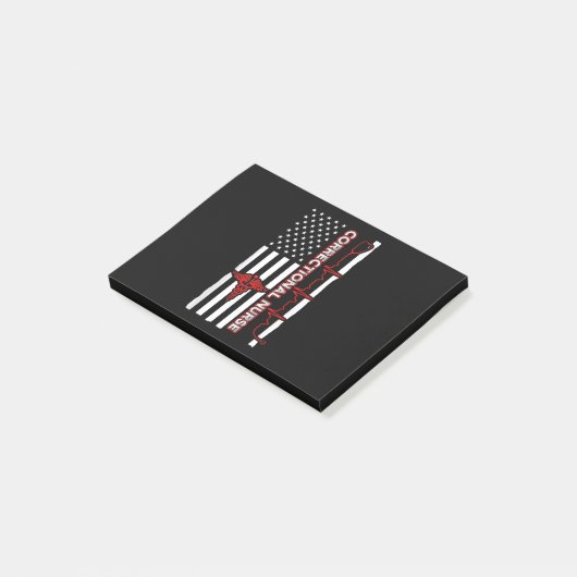 Korrektur Nurse USA Flag Nursing RN Post-it Klebezettel (angewinkelt)