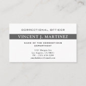 Korrektur-Officer - dünne Silberlinie Visitenkarte (Vorderseite)