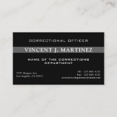 Korrektur-Officer - dünne Silberlinie Visitenkarte (Vorderseite)