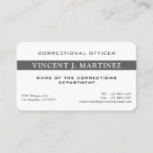 Korrektur-Officer - dünne Silberlinie Visitenkarte (Vorderseite)