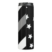 Korrektur-Officer Schwarz-Graue Fahne Thermal Tumb Thermosbecher (Rückseite)