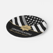 Korrektur-Offizier - Bewahrung der dünnen Silber-L Pappteller (Schrägansicht)