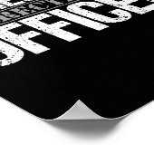 Korrektur-Offizier dünne Silber Linie Polizei Poster (Ecke)