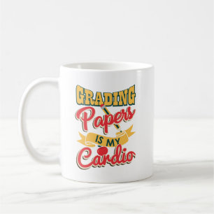 Korrektur von Arbeiten ist mein Cardio Lehrers Gra Kaffeetasse