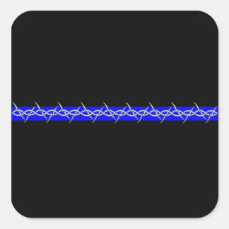 Korrekturen Blue Line Square Aufkleber