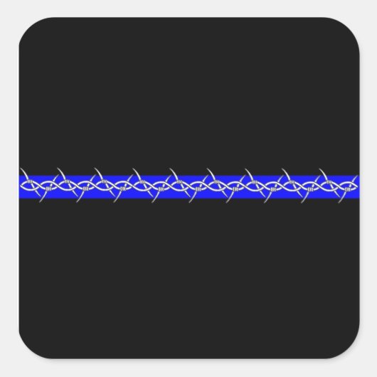 Korrekturen Blue Line Square Aufkleber (Vorderseite)