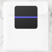 Korrekturen Blue Line Square Aufkleber (Tasche)