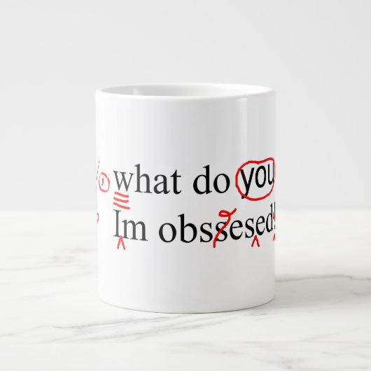 Korrekturen für den überprüften Fehler Jumbo-Tasse (Vorderseite)