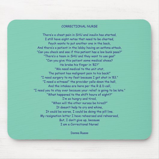 Korrekturkrankenschwester Mousepad (Vorne)