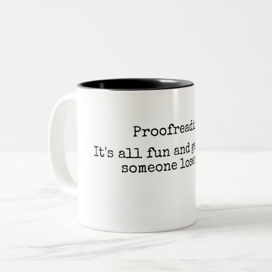 Korrekturlesen der Tasse (Vorderseite Links)