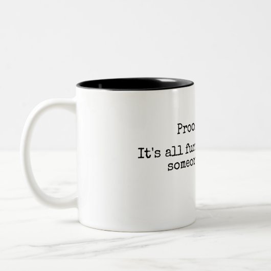 Korrekturlesen der Tasse (Links)