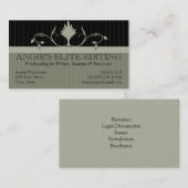 Korrekturlesen/Redigieren der Visitenkarte (Vorne/Hinten)