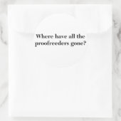 Korrekturleser Runder Aufkleber (Tasche)