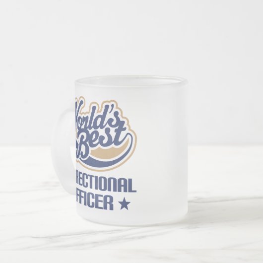 Korrekturoffizier-Geschenk Mattglastasse (Vorderseite Links)