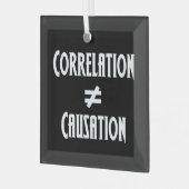 Korrelation ist nicht gleich Ursache funny Science Ornament Aus Glas (Vorderseite links)