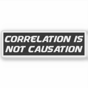 Korrelation ist nicht Kausalität Aufkleber
