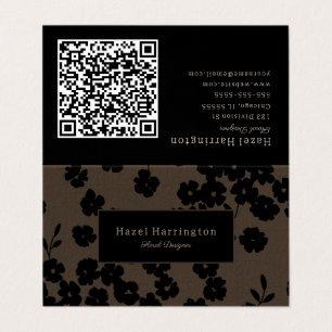 Korrespondenzfloraler QR-Code für launenhafte Visi Visitenkarten