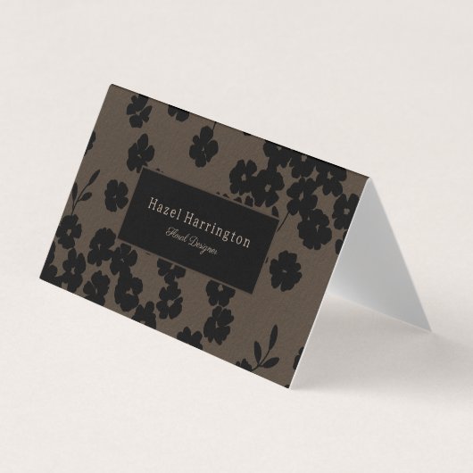 Korrespondenzfloraler QR-Code für launenhafte Visi Visitenkarten (Vorderseite)