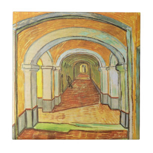 Korridor des Saint-Paul-Asyls von Vincent van Gogh Fliese