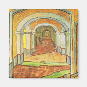 Korridor des Saint-Paul-Asyls von Vincent van Gogh Magnet