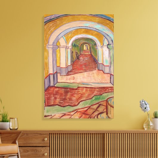 Korridor im Asyl Leinwanddruck (Insitu (Wohnzimmer))