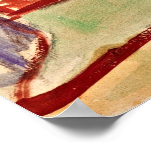 Korridor im Stammbaum "Asyl Van Gogh Retro" Poster (Ecke)