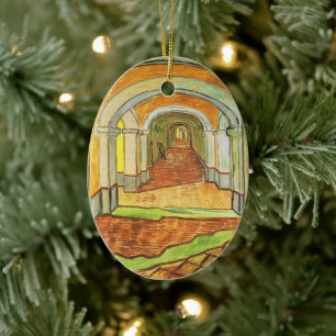 Korridor von St. Paul Asylum (Vincent van Gogh) Keramik Ornament