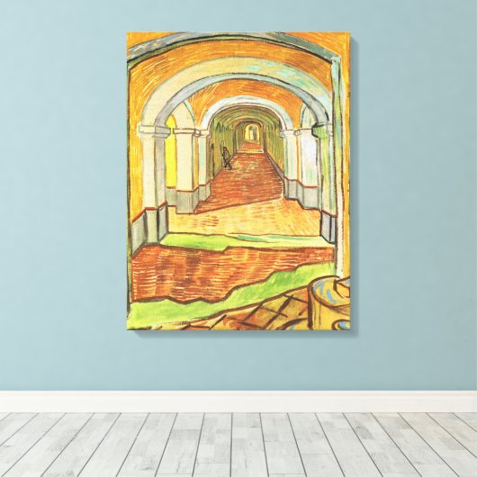 Korridor von St. Paul Asylum (Vincent van Gogh) Leinwanddruck (Insitu (Holzboden))