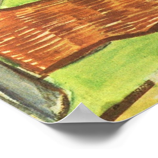 Korridor von St. Paul Asylum (Vincent van Gogh) Poster (Ecke)