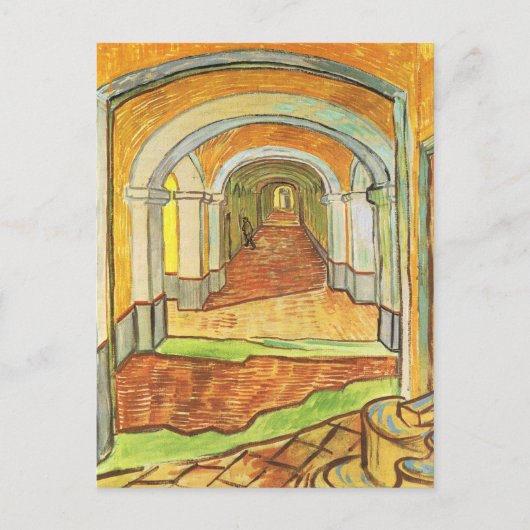 Korridor von St. Paul Asylum (Vincent van Gogh) Postkarte (Vorderseite)