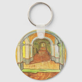 Korridor von St. Paul Asylum (Vincent van Gogh) Schlüsselanhänger (Rückseite)